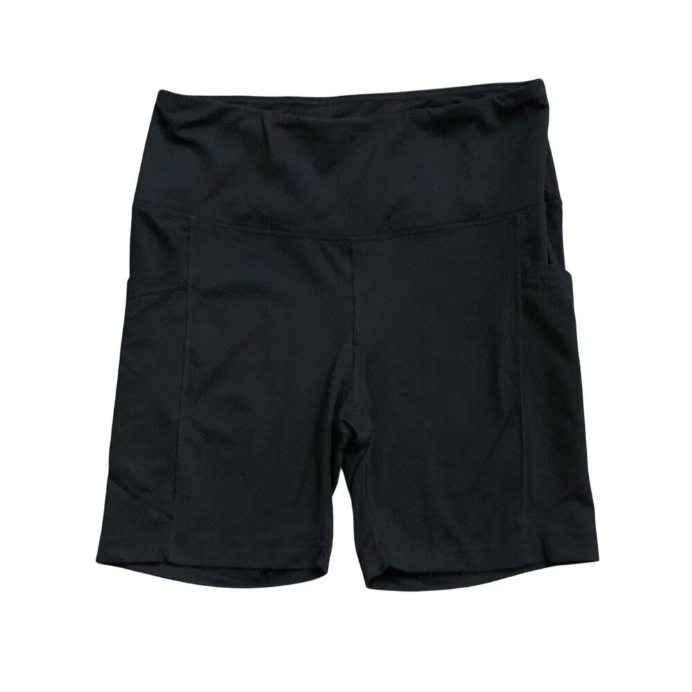 Velocity Black High Rise Pocket Biker Shorts Womens XL